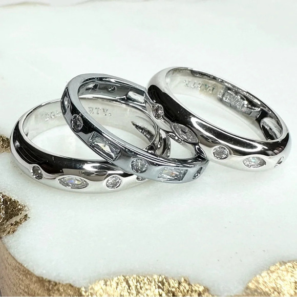 Bomb Party Luxe Bands Take a Bow, Diva RBP8729 NWT Rhodium/Hematite Plating - Picture 4 of 9